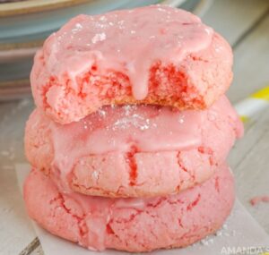 Strawberry Cake Mix Cookies Recipe